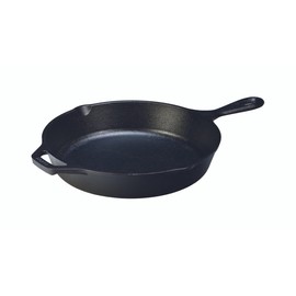 Lodge Seasoned Cast Iron Skillet - 12 Inch Ergonomic Frying Pan with Assist Handle, black