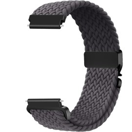 Issinlky 18 mm, 20 mm, 22 mm, nylon braided bracelet, quick release replacement elastic bracelet for women and men, 22 mm