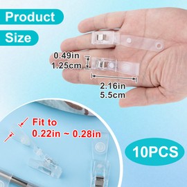 Pndeyo 10pcs Garden Flag Clips, Windproof Plastic Garden Flag Holder Stoppers, Outdoor Yard Flags Clip Accessories for Small Festival Flags Party Slogans- Clear