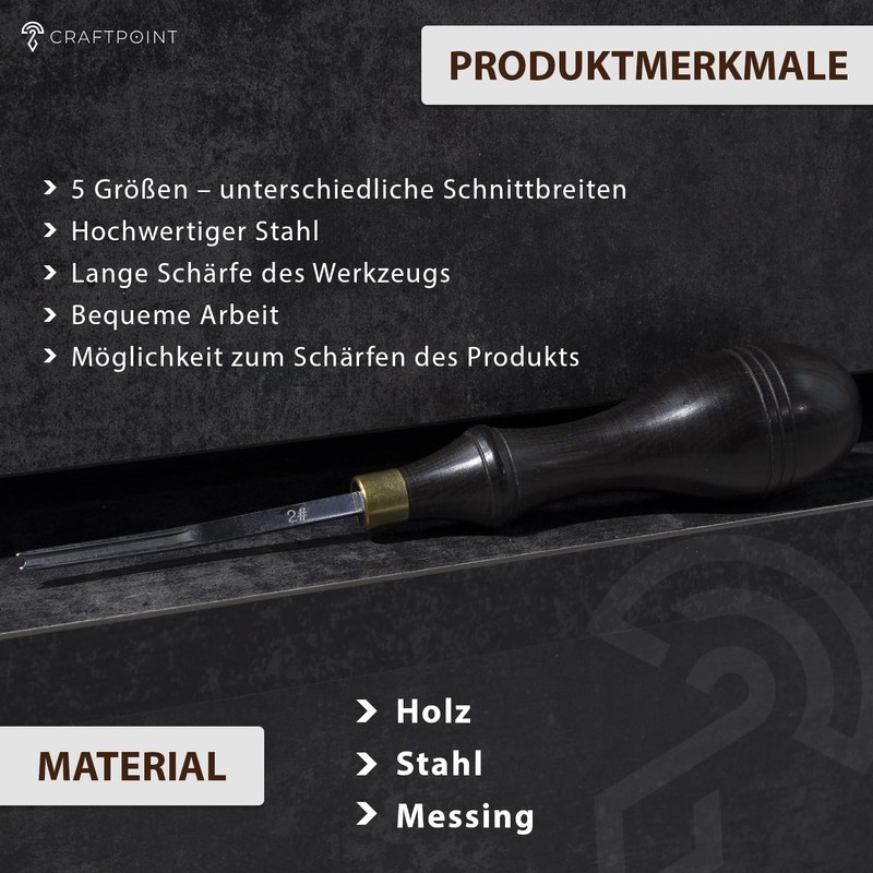 Edge Beveler 0.6 mm - 2.25 mm - Leather Edge