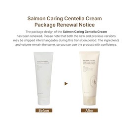 HEVEBLUE Salmon Caring Centella Cream | 100ml | Salmon PDRN, Salmon Egg Extract, Centella, Smoothing & Moisturising Face Cream for Dry & Sensitive Skin | Salmon PDRN, Salmon Egg Extract, Smoothing & Moisturising, For Dry & Sensitive Skin