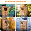 Owl House Bird Houses for Outside Owl Box 14.6×9×8.7 inches