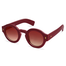 VANLINKER Vintage Round Polarized Sunglasses for Women Men Trendy Shades Retro Circle Sun Glasses VL9743,Red