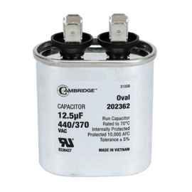 12.5uF 12.5 MFD ± 5% 370/440VAC Condensador de CA de arranque ovalado de un solo funcionamiento, condensador de funcionamiento de motor de A/C, condensadores de condensador de arranque de ventilador,