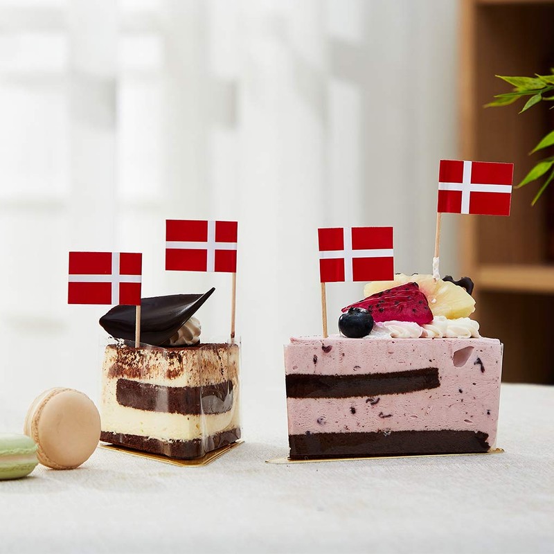 Denmark Flag Danish Flag, Small Mini Denmark Toothpick Flags for