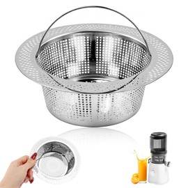 Juice Strainer for Nama J2 Cold Press Juicer, Fine Mesh Pulp Strainer After Juicing, Fits Most Containers, 304 Stainless Steel, Hands-Free Design, Easy to Clean