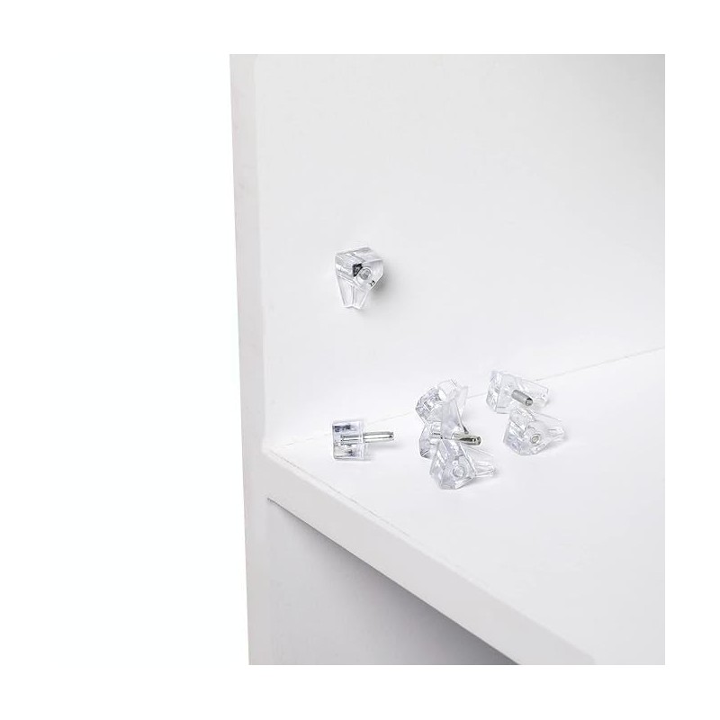 Pack of 20 Shelf Support 5 mm Plastic Transparent with
