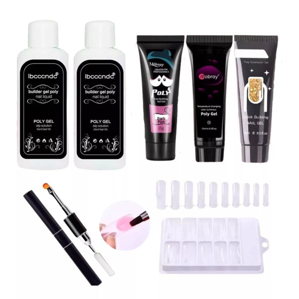 Veraly Kit Polygel 30ml + Cepillo Y Espatula + Tips+