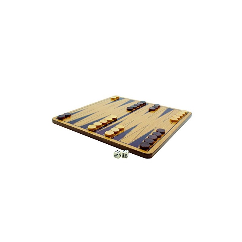 TCG Toys Solid Wood Backgammon, 10", 1032