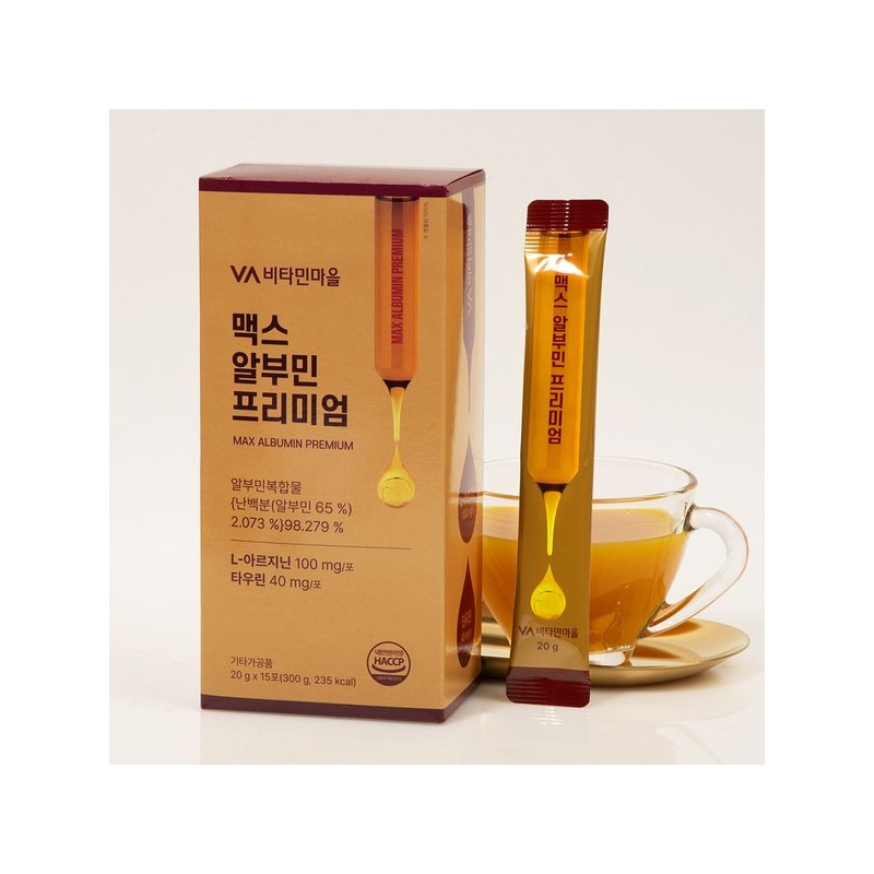 Vitamin Village 비타민마을 맥스 마시는 알부민 프리미엄 15포 x 1박스(총15포)