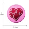KLORIZ 2-Pack Red Heart and Stethoscope Nurse Patch Doctor Embroidered