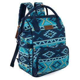 Wrangler Aztec Backpack Organized Daypack Travel Baby Bag with Stroller Strap and Side Bottle Pockets WG2204-9110NY