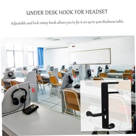 Gadpiparty Adjustable Metal Headphone Rack Punch Under Desk Hook for Headset Gaming Headphones Sleek Design Headphone Hanger for Organizing Your Space