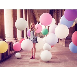 AFTERLOON® Biodegradable Balloons 3 pcs 36 Inch Orb Perfect Round Giant Extra Large Forest Green, Thickened Strong Latex Jumbo XL Big Helium Float, Gender Reveal Wedding Birthday Party Decorations