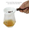 EIKS Ceramic Tea Strainer Filter with Wooden Handle for Loose