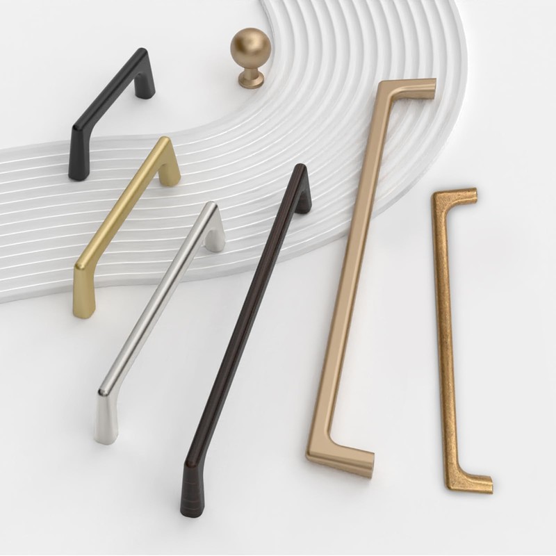 KNOKLOCK 10 Pack 5 Inch(128mm) Kitchen Cabinet Handles Matte Black