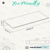 LANC 8" Small Floating Shelf for Wall Storage, Stainless Steel