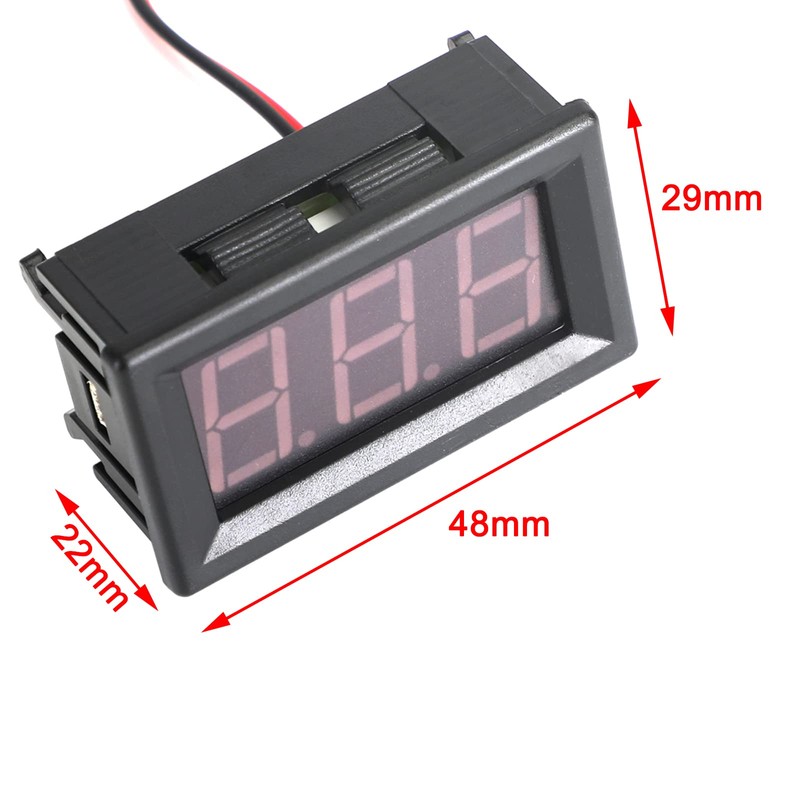 Artudatech 5pcs Dc5-120V 0.56" 2-Wire Digital Display Panel Voltmeter Bolt