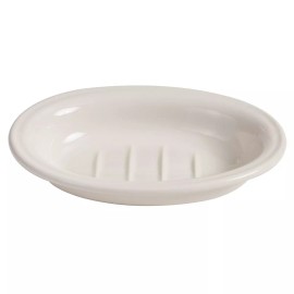 Enchanted Farmhouse Ironstone Ceramic Soap Dish Oval Kitchen Bathroom