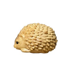 DMtse Hand Carved Natural Wood Mini Adorable Animal Hedgehog Statue Ornaments Animal Themed Wood Sculpture Figurine Crafts Home Decoration
