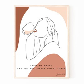 Poster Art Poster A4 Scandinavian Stylish Interior Line Art Modern Marble Monotone Monochrome Drink 031