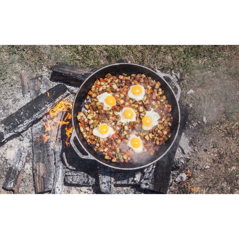 Lodge Logic 17" Large Cast Iron Skillet w/Built-in Handles