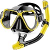 Karvipark Dry Snorkel Set, Anti-Fog Scuba Diving Mask, Panoramic Wide