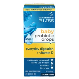 Mommys Bliss Probióticos  Vitamina D 400 UI Orgánica 10 ml para Bebé y toda la Familia. Sistema Óseo, Digestivo e Inmune. Cólicos, Gases y...         