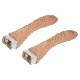 COLLBATH 2pcs Detachable Anti-Scald Pot Handle Replacement Grain Grip for Pans Kitchen Accessory Comfortable and Practical Design