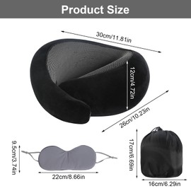 YGKYMVW Reise Nackenkissen Nackenstützkissen aus Baumwolle, Nackenkissen Flugzeug mit Augenmaske Reisekissen Nackenkissen aus Memory Schaum, Nackenhörnchen für Flugzeug Zug Auto Büro