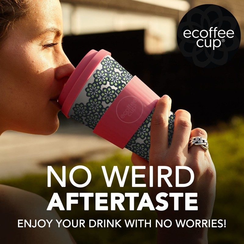 Ecoffee Cup: Like, Totally! with Pink Silicone 12oz