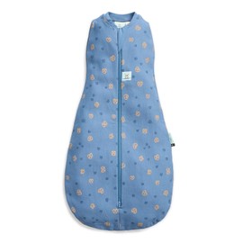 ergoPouch - Cocoon Sleep Sack Swaddle - Organic Cotton Newborn Swaddle Bag with Two-Way Zipper - Baby Swaddle Blanket for Safe Sleep 2.5tog - Petite Pretzel 6-12M