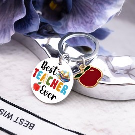 Cxulquvs Best Teacher Gifts for Women Teacher Appreciation Gifts Keychain Unique Teachers Thanksgiving Birthday Christmas Gift Ideas for Her