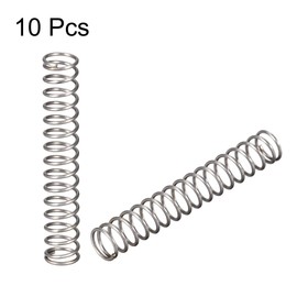 sourcing map Compression Spring 5 mm x 0.5 mm x 30 mm Free Length 10.6N Load Capacity Grey Pack of 10