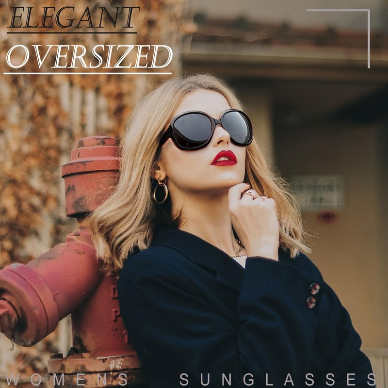 Joopin Oversized Sunglasses Women's Modern Polarised and Fashion Style Sunglasses
