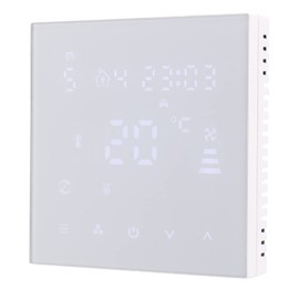 Wengart Fan Coil Thermostat WG607AC, 4 Pipes, Programmable, LCD Display, 3 Fan Speeds, 4 Modes, Works for Temperature Control of Water System or Air System