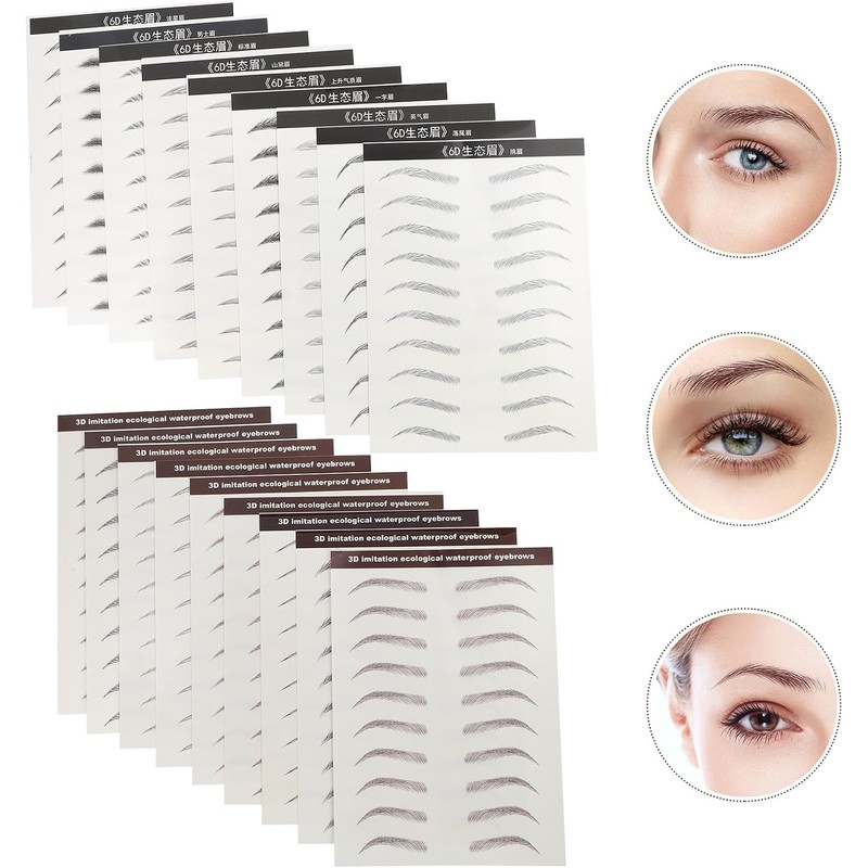 Balacoo 18piezas Pegatinas De Maquillaje Para Cejas Unidades Cómodas y