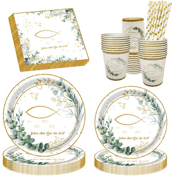 Birthday Party Tableware Set Schön Dass Du Da Bist, Paper