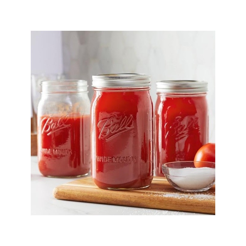 Ball Mason Wide Mouth Jars with Lids and Bands, Set