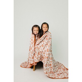 Copper Pearl Jumbo Premium Knit 3 Layer Stretchy Throw Blanket 'Gingerbread'