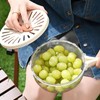 SENIURIS 2 in 1 Drainer with Lid and Strainer, Berry