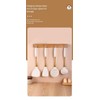 8-Piece White Kitchen Utensil Set with Gold Handles, Stainless Steel