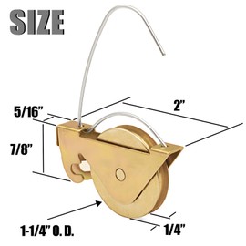 Sliding Screen Door Tension Spring Rollers Replacement with 1-1/4" Steel Concave Ball Bearing Wheels Fit KDEX20 Series KD Screen Doors, 4 Pack