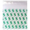 200 - 1" x 1" Dollar Sign Small Plastic Ziplock