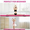 FINCOME Gymnastics Balance Beam Foldable 8ft Pink, Foam Gymnastic Beam