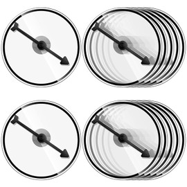 Chivao 10 Sets Game Spinner Wheel Clear Blank Erasable Math Game Spinner Board with Plastic Rotating Arrows for Prizes (4 x 4 Inch)