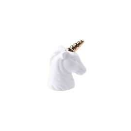 CGB Giftware | Ceramic White Unicorn and Gold Foiled Horn Light Pull | GB04335