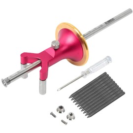 Newkiton Wheel Marking Gauge Multi with Dual Function, 1 Bearing Wheel Cutter for Soft Wood, 1 Locked Wheel Cutter for Hard Wood, 1 Metal Pin, 10 Woodworking Pencils, 1 Screwdriver Included