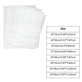 SEIWEI Pack of 24 17 x 25 cm Frosted Zipper Bag Travel Waterproof Luggage Organiser Pouch Bags 20-Wire Resealable Bag Saves Space Storage Clothes Bags for Clothes School Trips