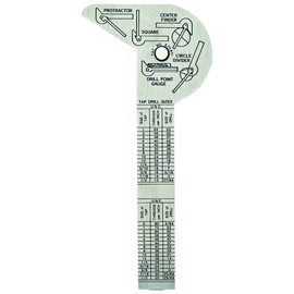General Tools 16ME Pocket-Sized 6-In-1 Multi Use Rule and Gage with 4-Inch Ruler and Etched Graduations in 64ths of an Inch and Millimeters